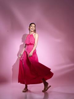 Rakul Preet Singh Embraces Barbiecore Glamour In Flowy Pink Dress, PICS