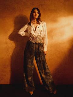 PICS: Diana Penty Makes A Statement In Embellished Trousers And Crisp White Shirt