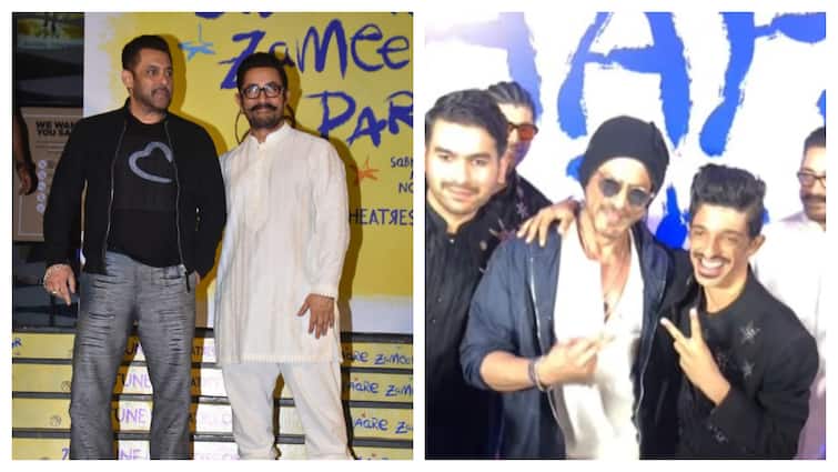 Shah Rukh And Salman Khan Join Aamir Khan At Sitaare Zameen Par Star-Studded Premiere. Watch