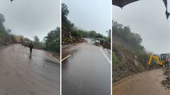 Satara Rain Update: महाबळेश्वर तापोळा रस्त्यावर दरड कोसळली; काही महिन्यांपूर्वी केलेला रस्ता तब्बल 10 फूट खचला