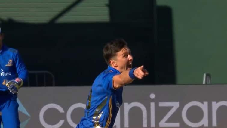 Trent Boult Hilarious LBW Appeal miny vs so mlc 2025 match watch viral video match result WATCH: Trent Boult's Hilarious LBW Appeal Will Leave You In Tatters