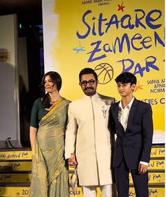 Sitaare Zameen Par की स्क्रीनिंग पर दिखा तीनों खान का स्वैग, सलमान-आमिर और शाहरुख खान ने दिए जमकर पोज