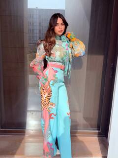 Soundarya Sharma Serves Power Dressing Goals In This Fierce Printed Pantsuit
