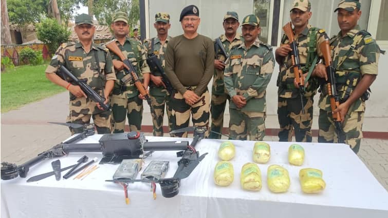 BSF Thwarts Cross-Border Smuggling Bid In Amritsar, Seizes 7.47 Kg Methamphetamine From Drone BSF Thwarts Cross-Border Smuggling Bid In Amritsar, Seizes 7.47 Kg Methamphetamine From Drone