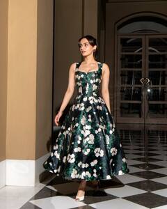 Manushi Chhillar Oozes Retro Glam In Floral Midi Dress, See Pics