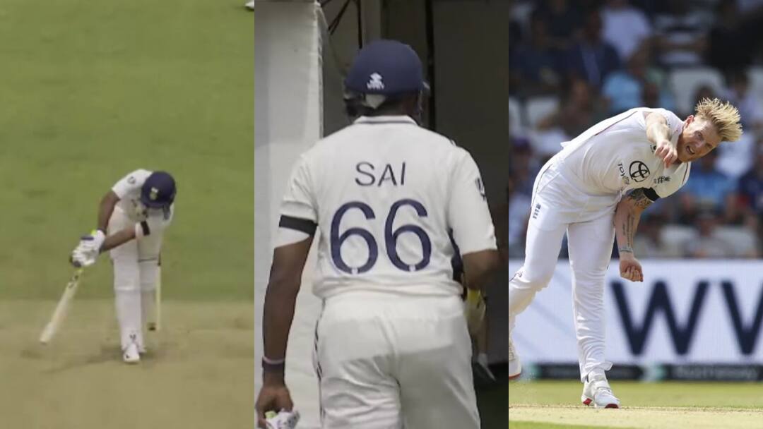Sai sudharsan got out on duck in his debut test ben stokes took his wicket ind vs eng 1st test headingley IND vs ENG: डेब्यू टेस्ट में नहीं चला साई सुदर्शन का बल्ला, जीरो पर आउट; स्टोक्स ने ऐसे भेजा पवेलियन