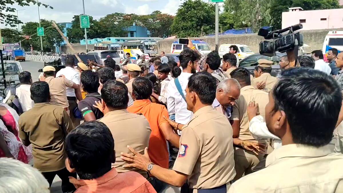 திண்டுக்கல்லில் பரபரப்பு... பாஜக - மார்க்சிஸ்ட் மோதல்: ரகளை, மண்டை உடைப்பு, தள்ளுமுள்ளு!