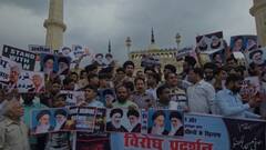 लखनऊ में जुमे की नमाज के बाद इजरायल के खिलाफ प्रदर्शन, PM नेतन्याहू को बताया कातिल