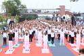 Union Minister Dharmendra Pradhan Marks Yoga Day In Sambalpur; IN PICS