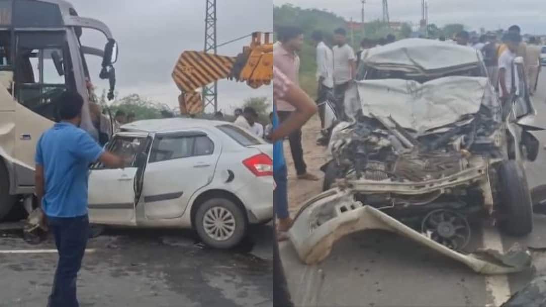 Rajasthan News Parbatsar Accident 4 People killed in collision between bus and two cars ANN राजस्थान: परबतसर में भीषण सड़क हादसा, बस और कार की टक्कर में 4 लोगों की दर्दनाक मौत