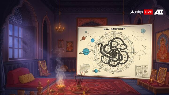 काल सर्प योग का मतलब जब कुंडली में सभी ग्रह राहु और केतु के बीच में स्थित हो. काल सर्प योग की वजह से व्यक्ति को जीवन में संघर्ष और बाधाओं का सामना करना पड़ता है.