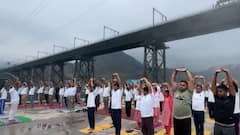 Reasi Administration Organises Special Yoga Event At Chenab Rail Bridge: Watch