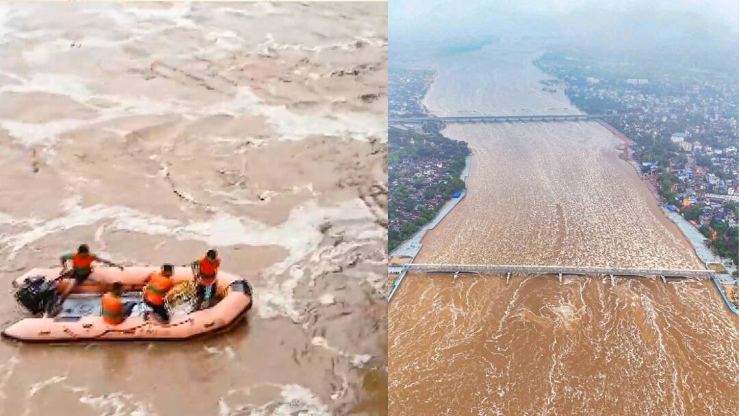 Heavy Rain Triggers Flood In Falgu River Ahead Of Monsoon In Bihar; Dozens Rescued Heavy Rain Triggers Flood In Falgu River Ahead Of Monsoon In Bihar Dozens Rescued by NDRF Heavy Rain Triggers Flood In Falgu River Ahead Of Monsoon In Bihar; Dozens Rescued