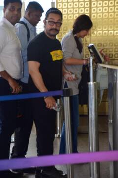 आगे-आगे गर्लफ्रैंड गौरी, पीछे-पीछे आमिर खान, क्यूटनेस ओवरलोडेड, देखें तस्वीरें