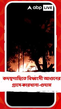 বারাসাতে ভয়ঙ্কর অগ্নিকাণ্ড, কদম্বগাছিতে বিধ্বংসী আগুনের লেলিহান শিখার গ্রাসে কারখানা-গুদাম