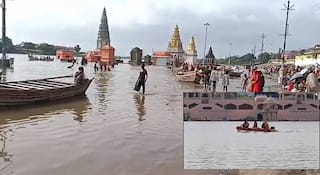 Chandrabhaga River: चंद्रभागा नदीच्या पाणीपातळीत मोठी वाढ; वाळवंटातील मंदिरे पाण्याखाली; सहा भाविक थोडक्यात बचावले