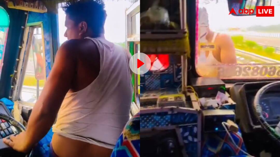 इसको जेल में डालो...चलते ट्रक पर करतब दिखाने लगा ड्राइवर तो भड़क गए यूजर्स, देखें वीडियो Truck driver did dangerous stunt in high speed truck video goes viral on social media इसको जेल में डालो...चलते ट्रक पर करतब दिखाने लगा ड्राइवर तो भड़क गए यूजर्स, देखें वीडियो