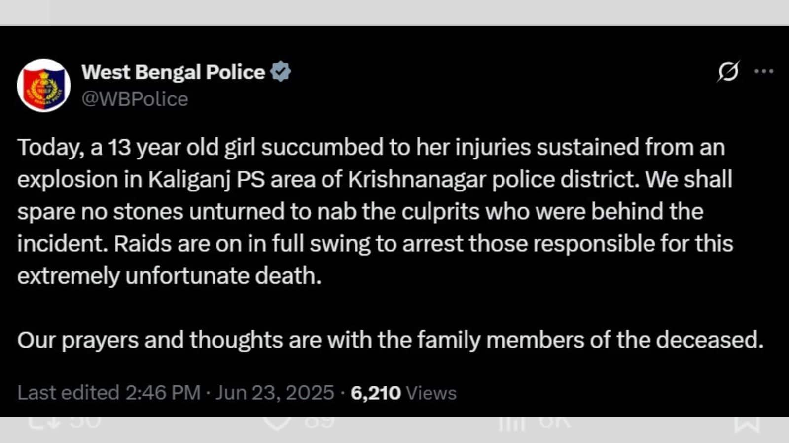 Kaliganj By Election Result 2025: তৃণমূলের 'বিজয় উল্লাস থেকে বোমার' বলি চতুর্থ শ্রেণির ছাত্রী ! 'যারা দায়ী, ছাড়া হবে না', পোস্ট রাজ্য পুলিশের