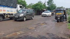 881 कोटींच्या निधीनंतरही मनोर वाडा भिवंडी मुख्य रस्ता खड्डेमय