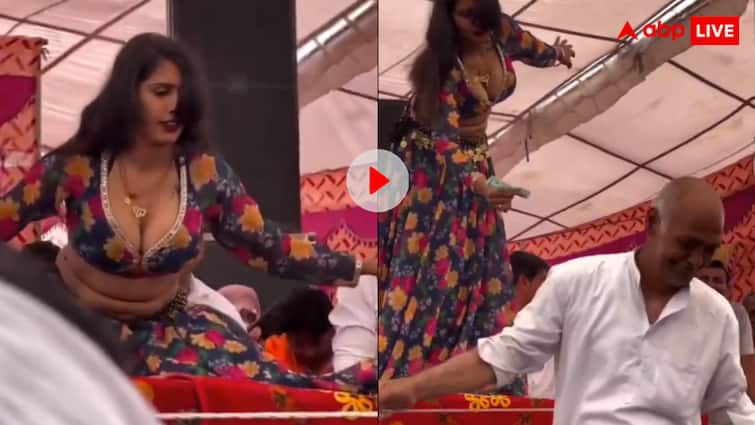 हसीन जवानी के पल्लू में फिसले बूढ़े चाचा, फिर याद आई मर्यादा तो कर दी ये हरकत, वीडियो वायरल