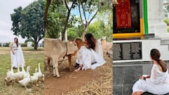 Anasuya Bharadwaj: తెల్లచీర, స్లీవ్ లెసె బ్లౌజ్.. ఆధ్యాత్మిక పర్యటనలో ప్రశాంతంగా అనసూయ!