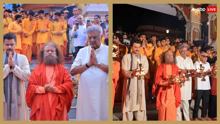 अनिल कपूर और बोनी कपूर पहुंचे परमार्थ निकेतन, की गंगा आरती, मां-पिता को दी श्रद्धांजलि