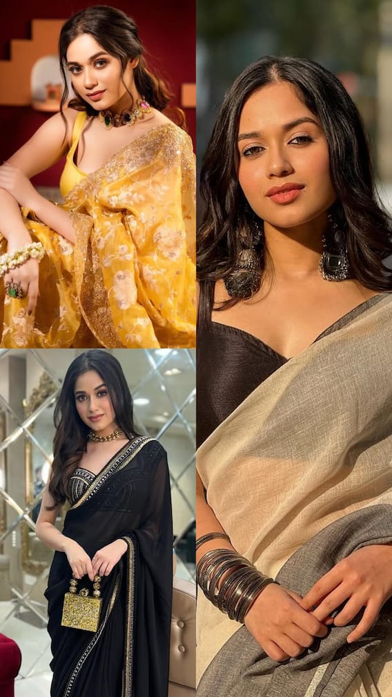 फेयरवेल हो या फंक्शन, जन्नत जुबैर के इन एलिगेंट साड़ी लुक्स से खिल उठेंगी आप