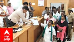 மயிலாடுதுறையில் மண்டியிட்டு வந்து மாவட்ட ஆட்சியரிடம் மனு அளித்த விவசாயி - எதற்காக தெரியுமா?