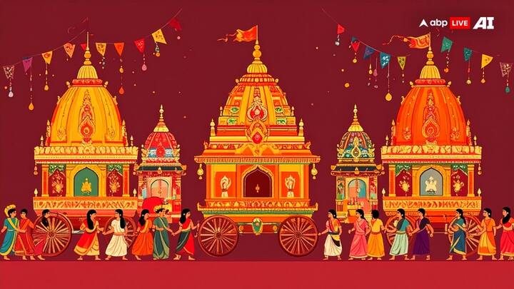 8. Bahuda Yatra: After nine days, the deities return to Jagannath Temple during Bahuda Yatra. This journey symbolises the cycle of life, the return to the source, and the reunion of the divine with their devotees. This yatra marks the end of the Rath Yatra festival with sacred rituals and massive devotion. (Image Source: ABPLIVE AI)