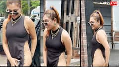 फिर साइड ओपन ड्रेस में स्पॉट हुईं खुशी मुखर्जी, हाथ से छुपाया प्राइवेट पार्ट