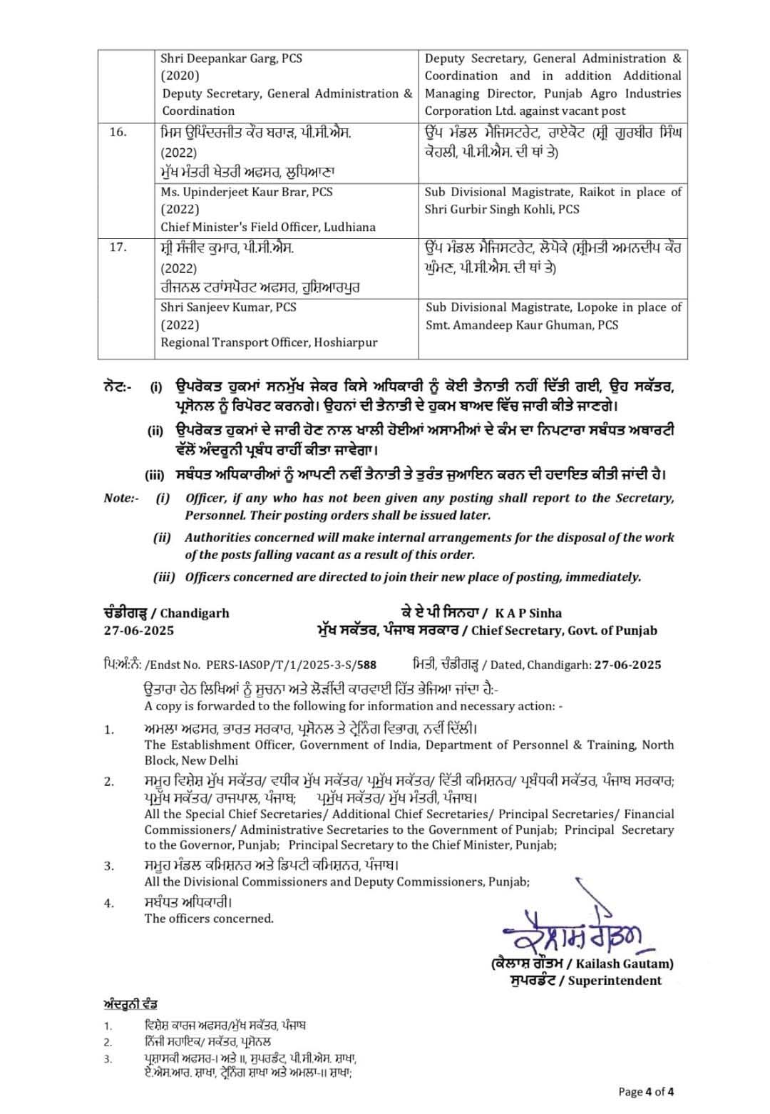 Punjab News: ਪੁਲਿਸ ਵਿਭਾਗ 'ਚ ਮੱਚੀ ਤਰਥੱਲੀ, 8 IAS ਸਣੇ 17 ਅਧਿਕਾਰੀਆਂ ਦੇ ਤਬਾਦਲੇ; ਜਾਣੋ ਕੌਣ ਕਿੱਥੇ ਹੋਇਆ ਤਾਇਨਾਤ?