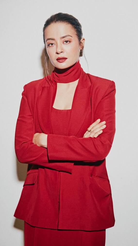 Surveen Chawla Turns Up The Heat In Bold Red Look