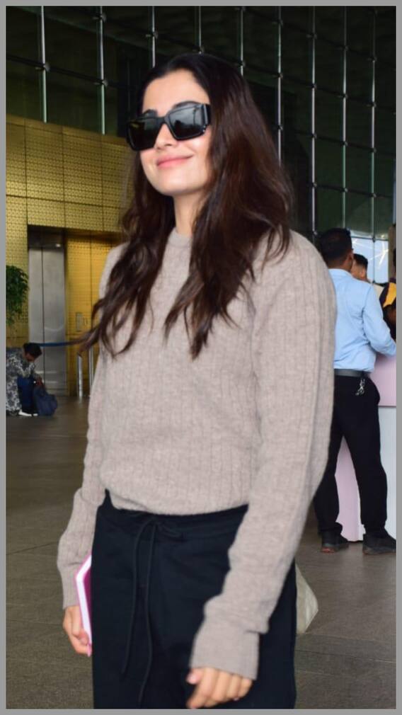 काला चश्मा, स्नीकर्स के साथ मिनिमल मेकअप में दिखीं रश्मिका, वायरल हो गया लुक