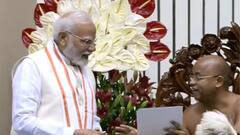 WATCH: PM Modi Conferred ‘Dharma Chakravarti’ Title During Centenary Tribute To Acharya Vidyanand Maharaj