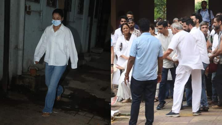 Bollywood celebrities gather to bid farewell to Shefali Jariwala as her last rites begin. The actress was fondly remembered by industry friends and fans alike.
