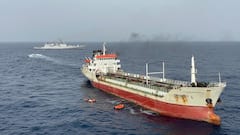 Indian Navy Rescues Crew, Douses Fire On Tanker In North Arabian Sea