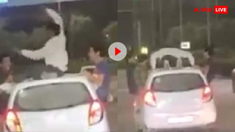 Lord Alto पर खुद को ‘भगवान’ समझ बैठा शराबी, चलती गाड़ी पर लगाने लगा पुशअप