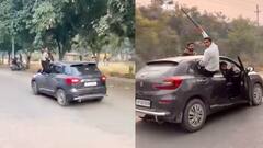 Car With BJP Flag Performs Dangerous Stunts In Greater Noida, Viral Video Sparks Outrage