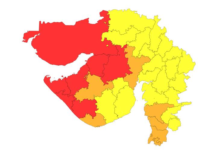 Gujarat Rain: હવામાન વિભાગે અમદાવાદ, રાજકોટ, સુરત સહિત 6 જિલ્લામાં 'ઓરેન્જ એલર્ટ' અને અન્ય વિસ્તારોમાં હળવા વરસાદની સંભાવના વ્યક્ત કરી.