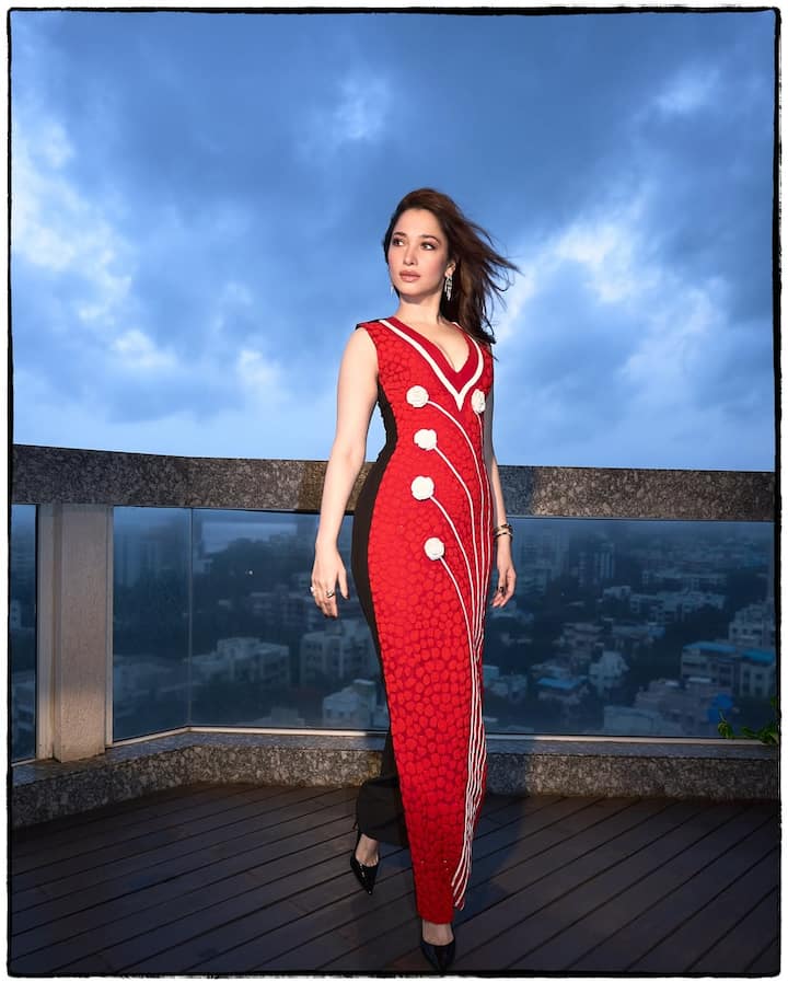 Tamannaah's ensemble fused street fashion’s boldness with the grandeur of couture. (All Images: Instagram/@tamannaahspeaks)