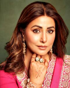 Hina khan: नववधू हिनाचा मनमोहक अंदाज; गुलाबी रंगात दिसतेय खास!