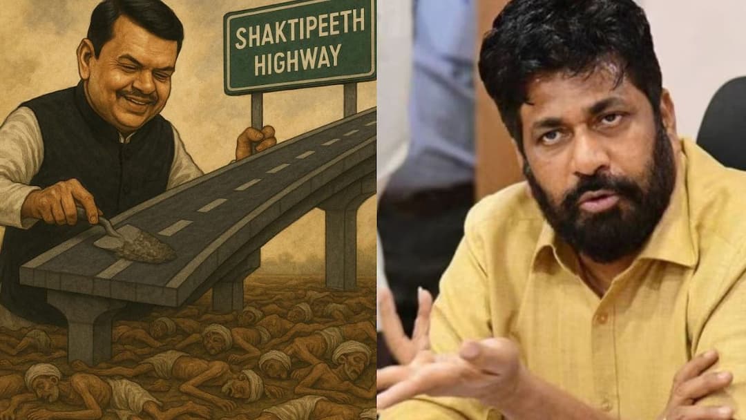 85000 कोटीचा महामार्ग आम्हाला नको, धान्य देणारी काळी आई हीच खरं शक्तीपीठ, बच्चू कडूंचा फडणवीसांवर 'प्रहार' Shakti Peeth Mahamarga Bacchu Kadu criticizes on Chief Minister Devendra Fadnavis from Shakti Peeth Mahamarga in amravati 85000 कोटीचा महामार्ग आम्हाला नको, धान्य देणारी काळी आई हीच खरं शक्तीपीठ, बच्चू कडूंचा फडणवीसांवर 'प्रहार'