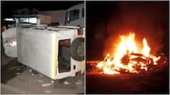 UP: Stone-Pelting, Arson Erupt After Chandrashekhar Azad Stopped From Meeting Rape Victim's Kin; Over 20 Held