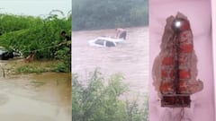 राजस्थान के सिरोही में बारिश का प्रकोप, नदी-नाले उफान पर, कहीं फंसी गाड़ी तो कहीं घर पर गिरी बिजली