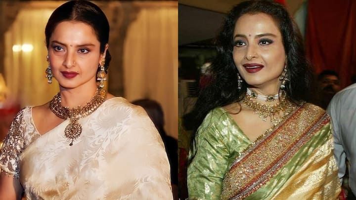 Rekha Saree Looks: सावन का महीना जल्द ही दस्तक देने वाला है. ऐसे में खुद को स्टाइलिश रखने के लिए आप लेजेंडरी एक्ट्रेस रेखा से टिप्स ले सकती हैं. उनका स्टाइल फॉलो करके आप यूनिक दिख सकती हैं.