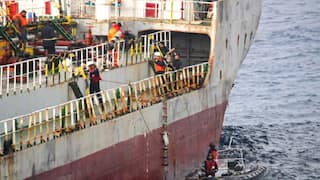 Indian Navy Rescues 14 Crew Members from Burning Tanker In North Arabian Sea