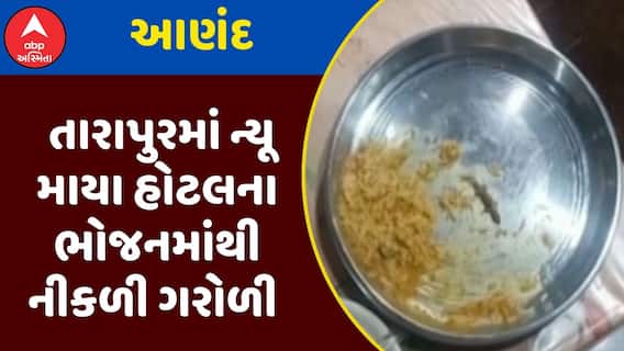 Anand New Maya Hotel Controversy : આણંદના તારાપુરમાં ન્યૂ માયા હોટલના ભોજનમાંથી નીકળી ગરોળી