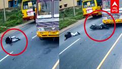 லாரியில் சிக்கிய BIKE மயிரிழையில் உயிர் தப்பிய இளைஞர் பதற வைக்கும் CCTV காட்சி | Villupuram | Accident News