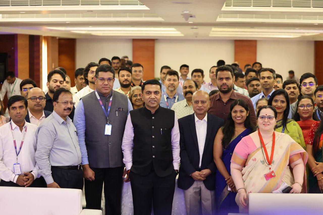 Goa Chief Minister Pramod Sawant at the State Level Bankers’ Conclave organised by the Goa State Rural Livelihoods Mission (GSRLM) in Panaji.