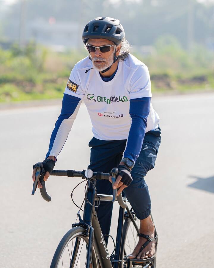 Milind Soman is often seen running. They participate in many marathon events. His dedication can become a source of inspiration for many people. He has won many awards by taking part in many such events.